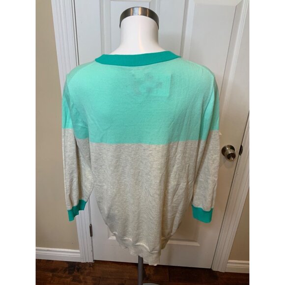 J.Crew Gray Teal Thin Knit Crew Neck Sweater NWT, Size XXL - Picture 4 of 5